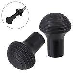 diámetro interior 10 mm ALPIDEX 2 Unidades / 1 par de conteras para bastón de Marcha nórdica Taco de Goma para Asfalto y Piedra - Compuesto de Caucho Especialmente desarrollado
