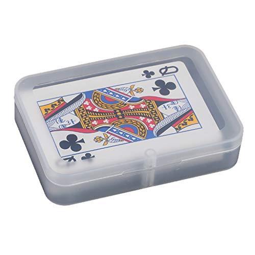 LLLucky 2 pièces Porte-Cartes Transparentes boîte en Plastique boîte de Rangement pour Cartes de Poker élément Emballage Transparent Cover
