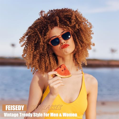 FEISEDY Polarized Aviator Sunglasses Men Women, Retro 70s Style Design - UV400 Protection, Driving & Daily Wear B02032