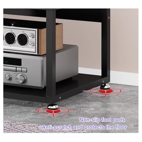 Meuble de rangement multimédia ouvert pour stopper la surchauffe