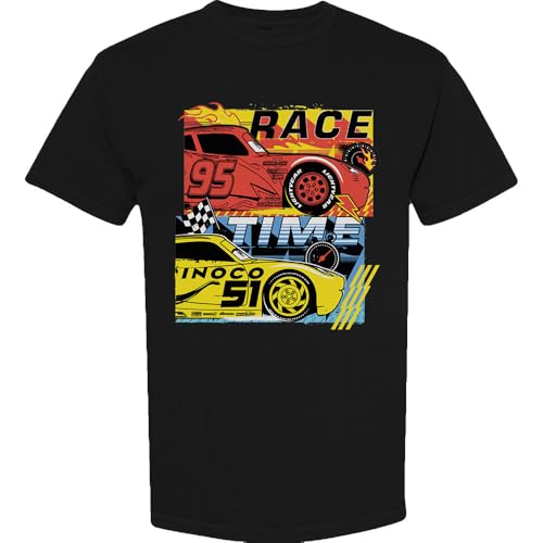 T-Shirt Cars Disney pour Homme et Femme au Style Unisexe Noir