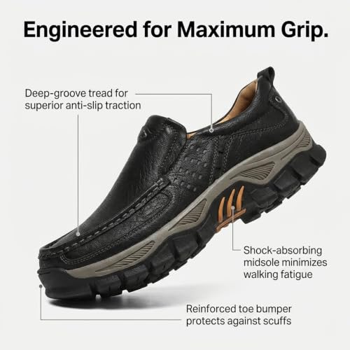 Zapatos ortopédicos cómodos de cuero para el día a día y caminatas informales urbanas 7