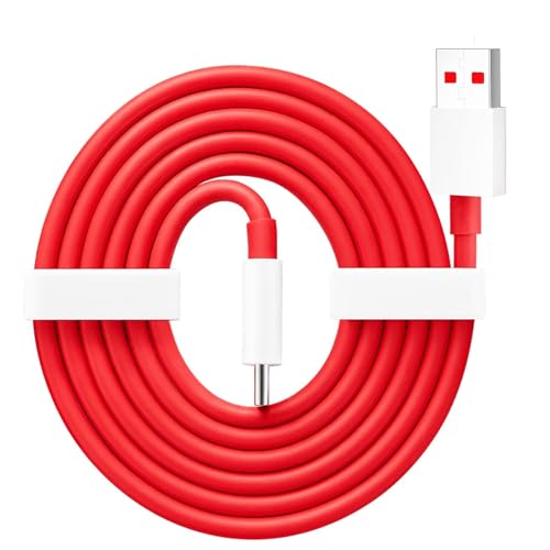 Image of Original Fast USB to Type-C Cable | SuperVOOC & Dash Charge Support | Compatible with OnePlus 12 /12R, 11 /11R, 10T, 9 Pro, 8, 7T, 6, Nord CE Series & More