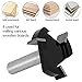 CNC Spoilboard Surfacing Router Bits, chinpoonand 1/2 inch Shank 2 inch Cutting Diameter, Slab Flattening Router Bit Planing Bit Wood Milling Cutter Planer Woodworking Tool (3wings) (3wings)