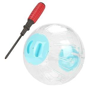 Hamster Oefenbal, 18,5 cm Hamster Oefenwiel Stil Loopwiel Mini Jogging Loopbal Acryl Buitenring Aerodynamische Loopband Wiel voor Gerbils Chinchilla’s Cavia’s[Blauw]Speelgoed