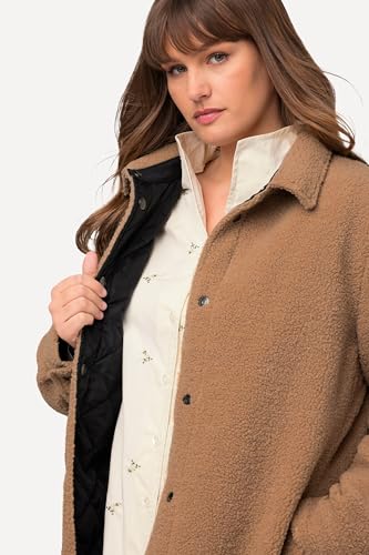 Chaqueta reversible Ulla Popken con acolchado de pespunte y tejido teddy 6