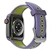 Produktbild OtterBox All Day Uhrenarmband für Apple Watch Series 9/8/7/6/SE 2. gen/SE 1. gen/5/4/3 - 38mm/40mm/41mm, weiches, angenehmes und strapazierfähiges Silikonband für Apple Watch, Lila/Grün