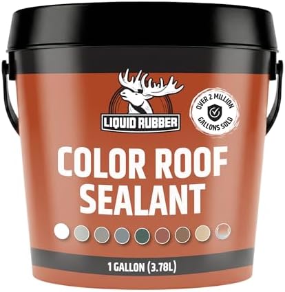 Liquid Rubber Color Roof Sealant - Flat & Metal, Light Gray, 1 Gallon