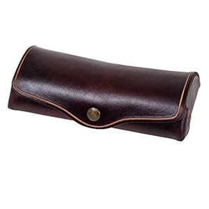 Mika brillenkoker groot/glazen case Big bruin/bruin