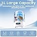 Portable Washing Machine and dryer Underwear Washer,Upgraded Portable Mini Washing Machine,Rechargeable Cordless portable washer, Laundry Cup for Bra, Underwear, Socks (3Lwhite)