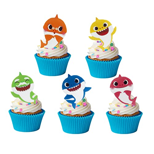 36Pcs Edible Shark Cupcake Topper Cake Topper Wafer Paper Decoration Party… #TOP27
