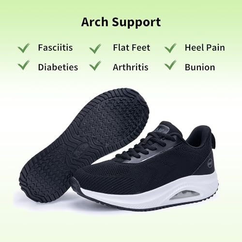 Image of RomenSi Womens Arch Support Walking Shoes Orthotic Fashion Sneakers Tennis Shoes for Plantar Fasciitis Pain Relief US 5.5-11
