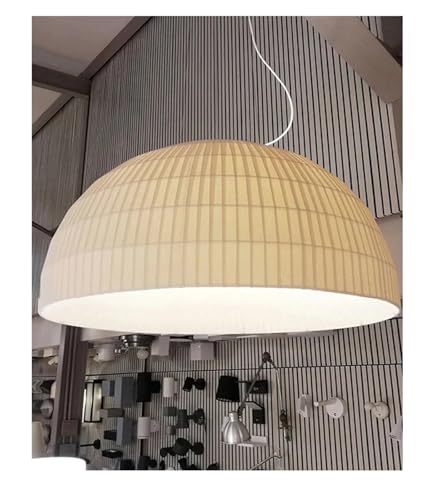 Suspension LED E27 en tissu blanc nordique pour sublimer le salon