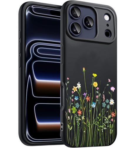 Coque iPhone 17 Pro Max protection arrière mince avec motif floral 5G
