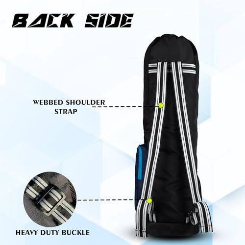 Image of WHACKK Mudra Unisex Yoga Aerobics Gym Mat Bags Air Ventilated Pocket for Shoes, Front & Top Open, Carry Way with 3-Way Options i.e. Backpack, Holdall or with a Loop (Navy)