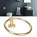 AONYAYBM Towel Ring, Hand Towel Holder for Bathroom Wall, Space Aluminum Modern Round Hand Towel Holder with Expansion Screws Hex Wrench for Bathroom, Bathroom Towel Rack Hardware Set (Gold)