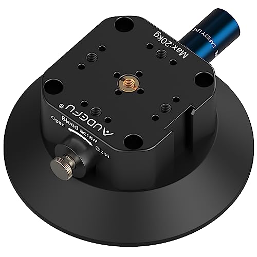 Audefu 4.5" Camera Suction Cup Mount,Suction Cup Mount With 1/4" & 3/8" Screws Hole Installed On Car Body, Boat, Window Or Smooth With Action Cameras, Dslr Cameras #TOP28