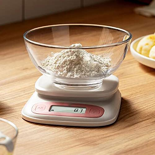 Balance de cuisine multifonction blanche en acier inoxydable, taille : 12 cm x 16 cm, 1 balance