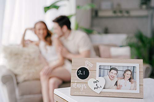 Chosen One Wedding Countdown Photo Frame - Couples 6X4 Photo Frame, Love Picture Frame With Tiny Chalkboard And Chalk! Mr And Mrs Sign For Bridal Shower Gifts, Engagement Gifts, Personalized Frames #TOP4