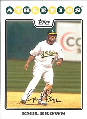 2008 Topps Update and Highlights UH260 Emil Brown Oakland Athletics Official MLB Baseball Trading Card (Stock Photo Shown, Near Mint to Mint Condition)