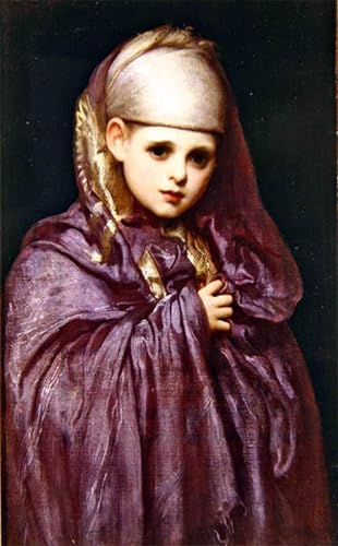 Pintura de Frederic Leighton La pequeña Fátima, lienzo decorativo para pared vintage de 60x90cm