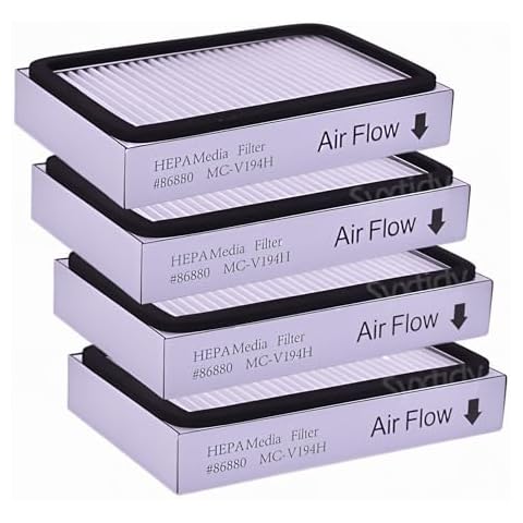 4 Pack HEPA Vacuum Filters for Kenmore EF-2, 86880, 20-86880, 40320, 610445,Also fit to Panasonic MC-V194H Cover