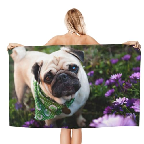 Serviette de bain microfibre grand format imprimée drap de douche absorbant