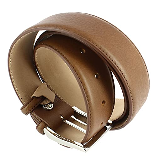 Ceinture classiques cuir véritable Robert Charles marron camel uni - 5