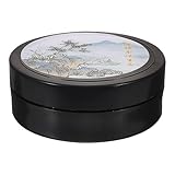 WRITWAA Tragbarer Kunststoff Kalligraphie Tintenstein mit Deckel Bruchsicherer Wiederverwendbarer Zeichentintenstein für Chinesische Schreibkunst und Malerei