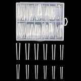 YOUMOO 240pcs Clear Coffin Nail Tips, Extra Long Ballerina Nails 12 Sizes Full Cover False Nail,...