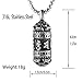 STWTR Tibetan Buddhist Meditation Stainless Steel Pendant Memorial Cremation Ash Pill Container Necklace Men's Ladies Comes with 23.6