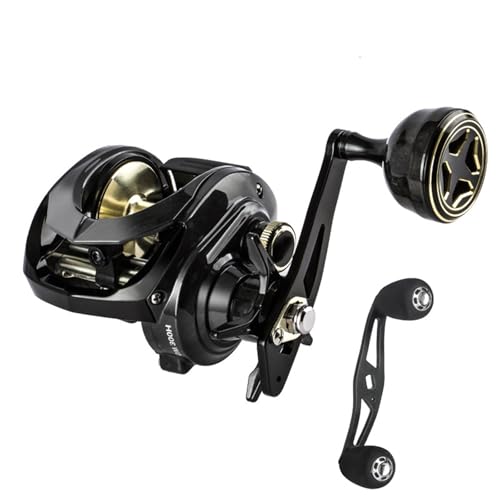 Ultralight Baitcaster Reel for Freshwater & Saltwater, Only 8.6oz, 6.4:1 Smooth Retrieval, 8+1 Saltwater-Ready Bearings, 33lb Carbon Drag Power, Low Profile Casting Reeld by QUORELYNX (Left Hand)
