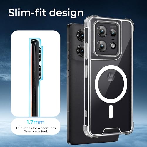 Image of A rtistque Clear Back Cover Case for Motorola Moto Edge 50 Pro 5G Compatible with Mag-Safe| Acrylic | Transparent Case | Shockproof TPU | Stylish | Moto Edge 50 Pro Back Case - Transparent