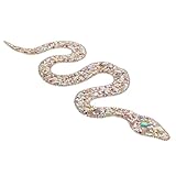 FRCOLOR 蛇形ラインストーンアップリケ アイロン接着式 服飾装飾用クリスタルパッチ 耐久性ある輝き 衣類 靴 帽子 バッグ対応