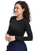 COZYFIT Scrub Undershirts Long Sleeve Women - Underscrub Comfort Tee with Soft Stretch Fabric, Black, 3XL