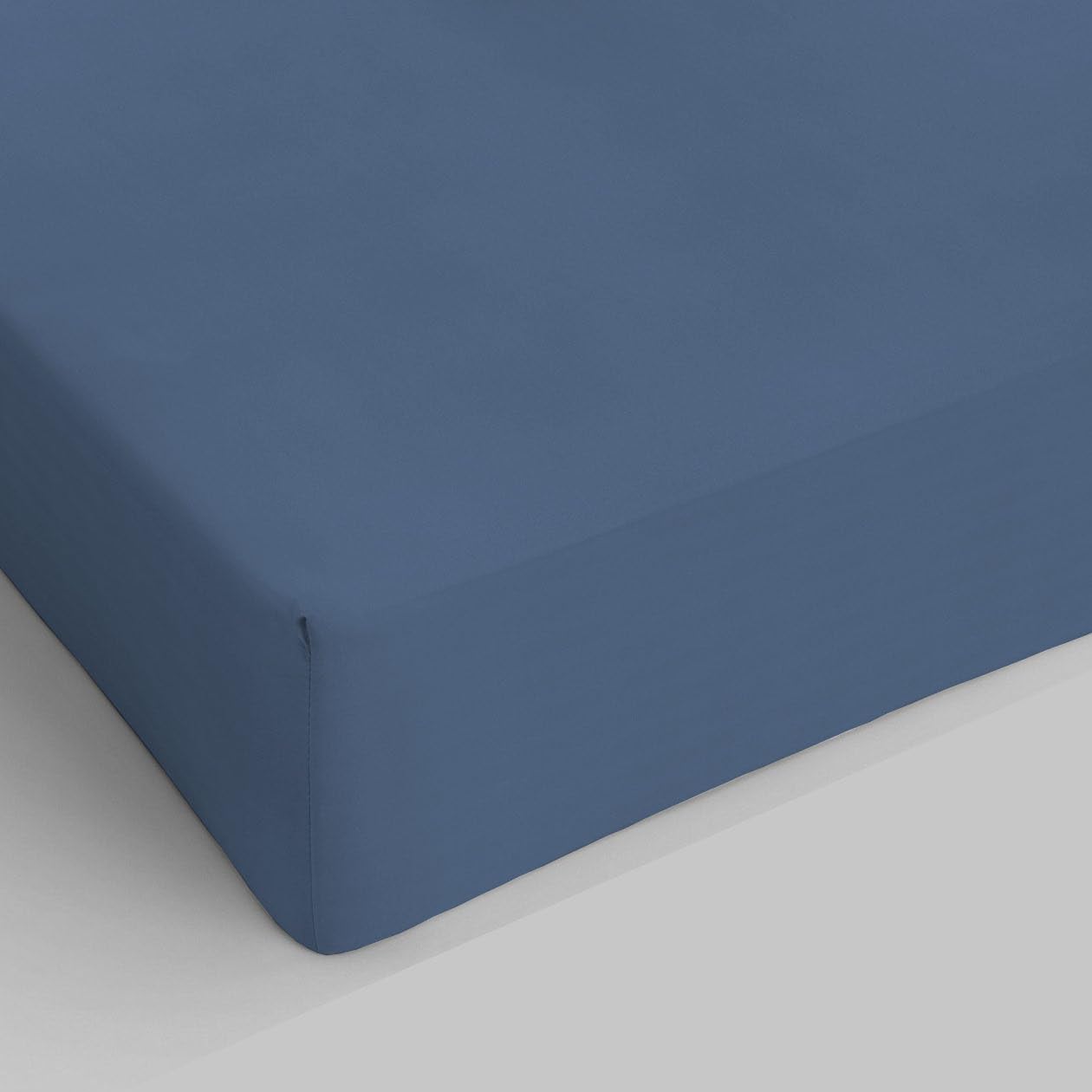 Sogni e Capricci Max Color Fitted Sheet with 25cm Corner, 100% Cotton, avio, small double