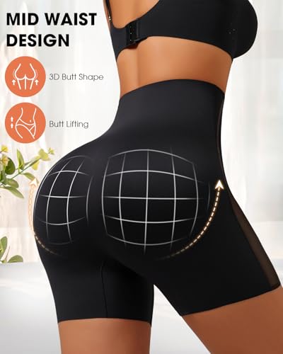 Image of Tummy Control Shapewear Shorts for Women Under Dress Womens Compression Shorts Under Dress Shapewear
