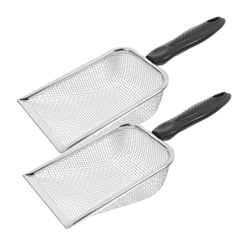 Milisten 2pezzi Palette Maglia Per Spiaggia Palette Per Raccolta Conchiglie e Pulizia Litter Per Animali Domestici Strumento Multiuso Per Filtrare Sabbia e Raccogliere Conchiglie