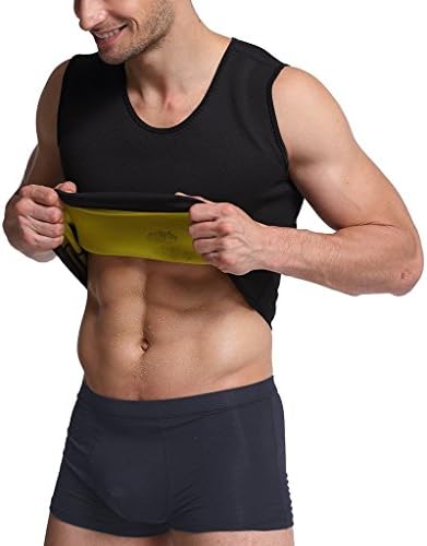 CORATED Men's Hot Sweat Body Shaper Tank Top Tummy Fat Burner Slimming Sauna Vest Weight Loss Shapewear Neoprene