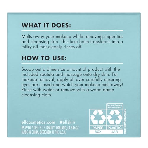 e.l.f. SKIN Holy Hydration! Makeup Melting Cleansing Balm, Hydrating Cleansing Balm To Remove Makeup, Formulated With Hyaluronic Acid - Image 8