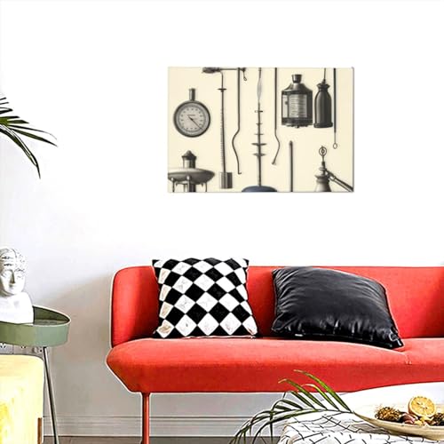 Toile murale moderne pour salon : art médical chic 30x45cm