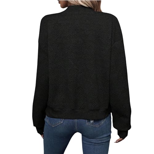 Womens Bomber Jacket Coat Casual Zip Up Jacket Fall Fashion Long Sleeve Lightweight Cardigan Trendy Loose Fall Outfits3