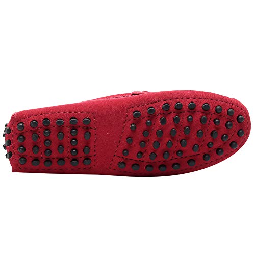 Image of ANUFER Women's Classic Suede Penny Loafers Comfort Handmade Slipper Moccasins