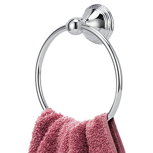 Rack OUKENS Towel Ring Hand Towel Holder, Stainless Steel Towel Ring Hand Towel Holder Wall?Mounted Towel Rack Bathroom Hardware Rack for Bathroom, Bedroom, Guest