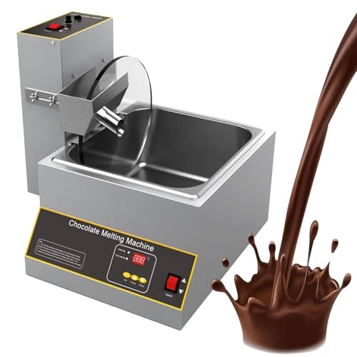 AWAYDD Chocolate Wheel Mixer Maker with Melting Furnace, 10L Chocolate Melting Tank with Mixer, 0-85?/32-185? Temperature Control Chocolate Melter