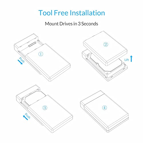 Caja externa para disco duro SATA a USB 3.0 compatible 2.5 y 3.5 pulgadas miniatura 7