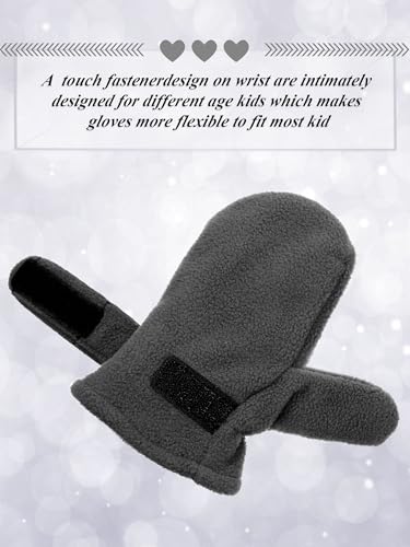 3 Pairs Baby Toddler Winter Mittens Warm Fleece Kids Mittens Baby Snow Skiing Gloves for Boys and Girls Aged 2-4 Years4