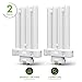 KOR Pack of 2 - FML27-65K Light Bulbs 27 Watt 4 Pin FML Lamp Replacement Bulb 6500K Natural Spectrum Daylight CFL 27W Plugin GX10Q-4 Base