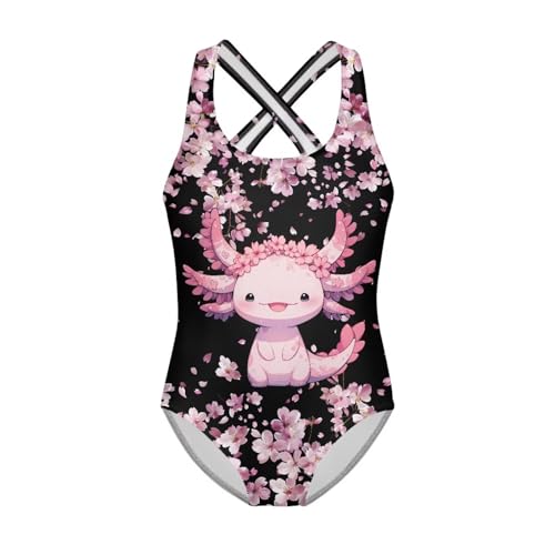 Kids One-Piece Swimsuit for Girls with Cross-Back Straps - Quick-Dry, Elastic, Comfort for Beach and Pool