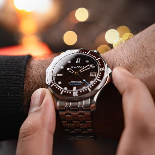 Image of DUXOT Henri Men's Automatic Dive Watch - Japanese Movement, 41mm Stainless Steel Case, Water Resistant 200m, Stainless Steel Bracelet, DX-2060